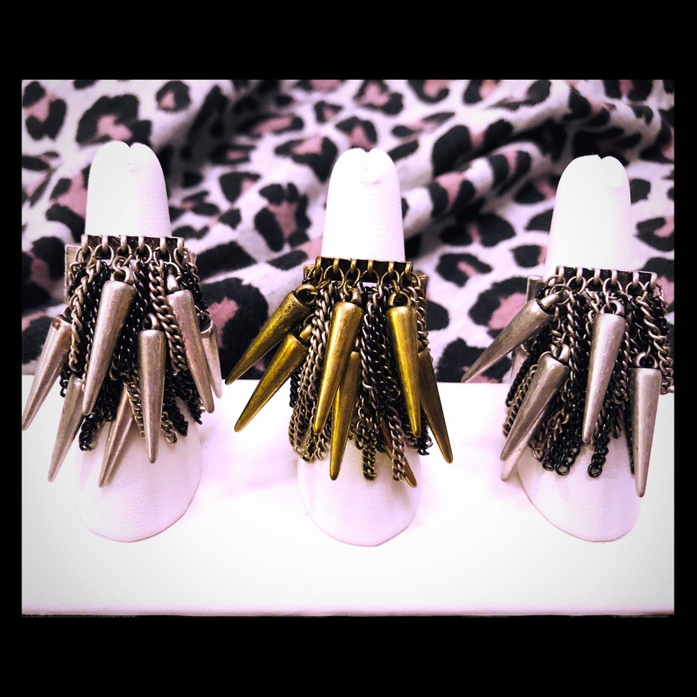 Handmade Spike and Chain Ring